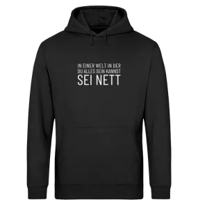 Sei nett Bio Hoodie Unisex