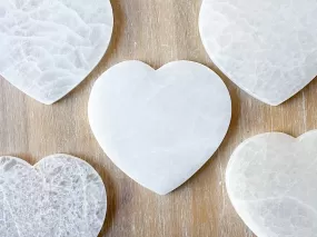 Selenite Heart Charging Plate