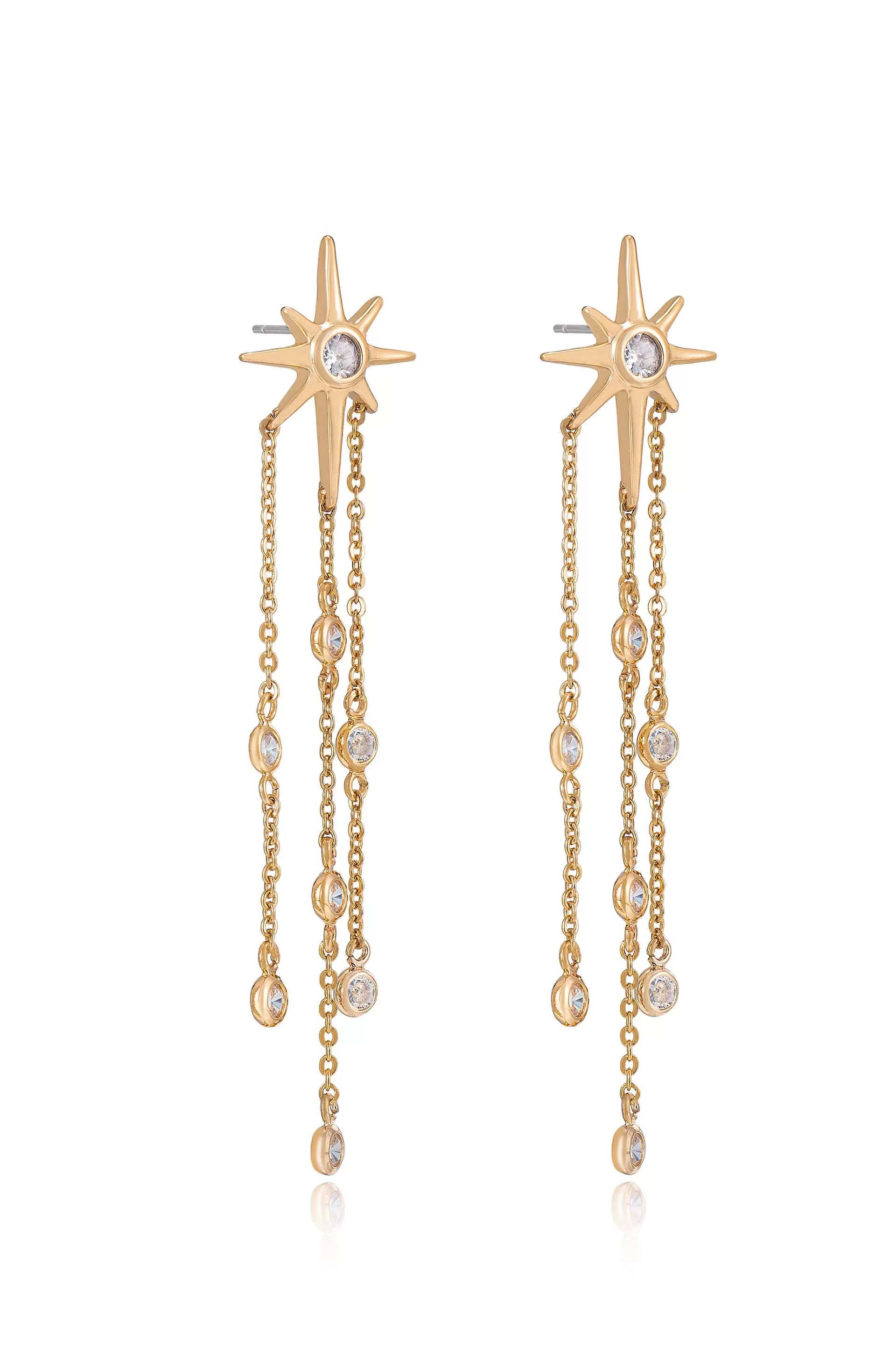 Shooting Star Crystal Dangle Earrings