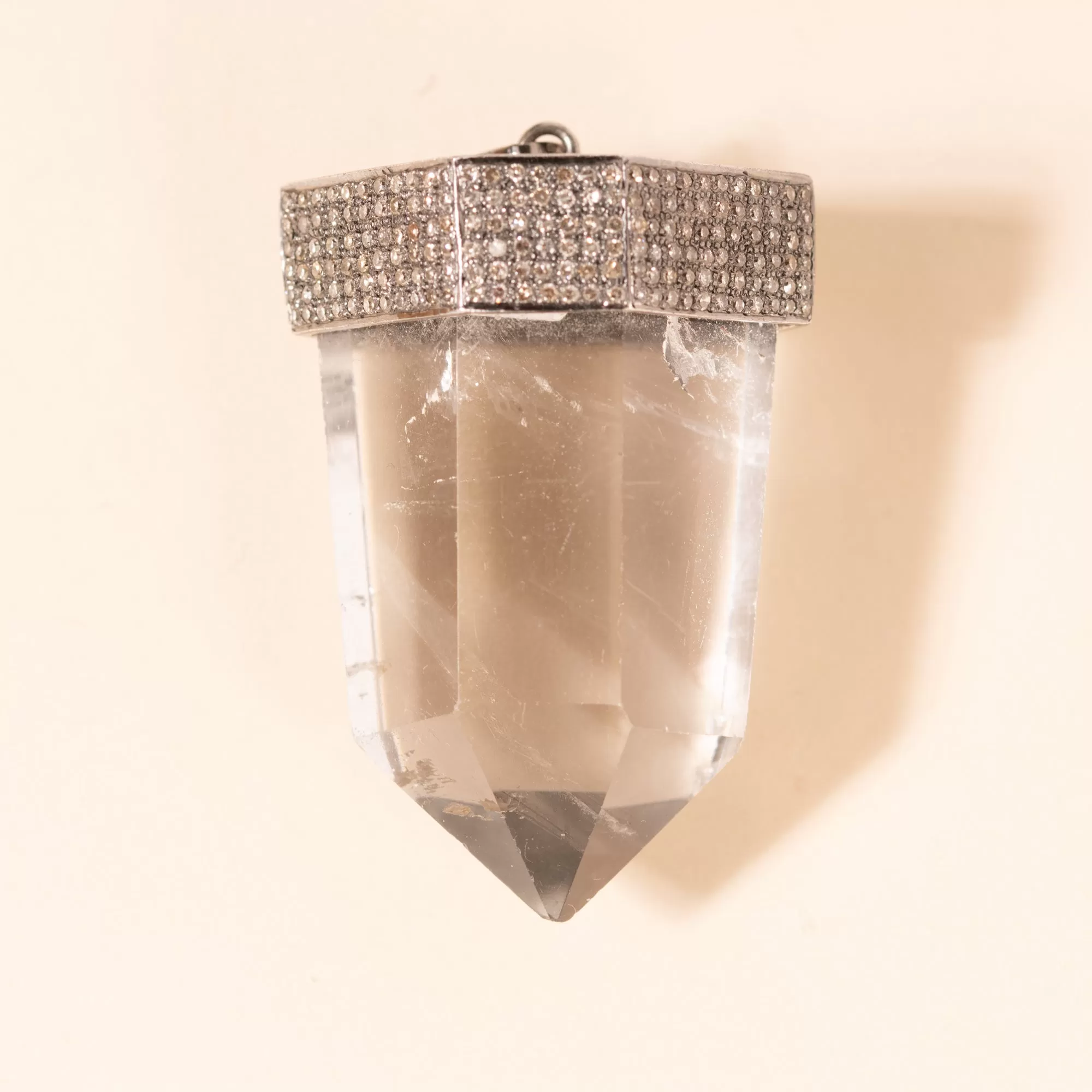 Six Sided Pointed Crystal Pendant