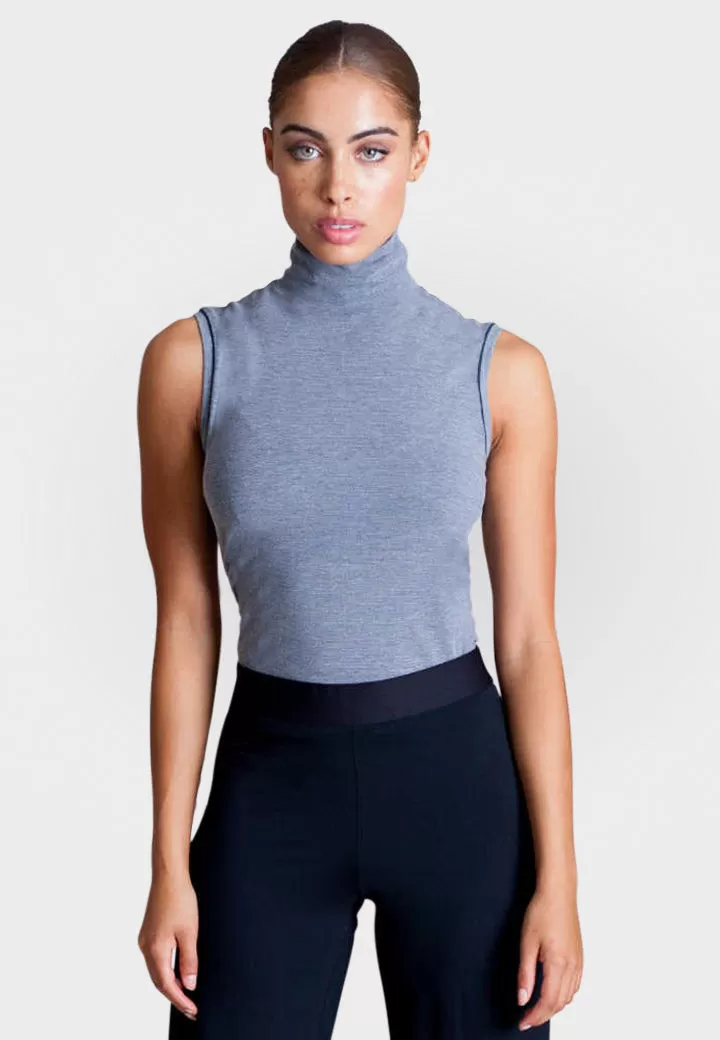 Sleeveless Turtleneck Shirt