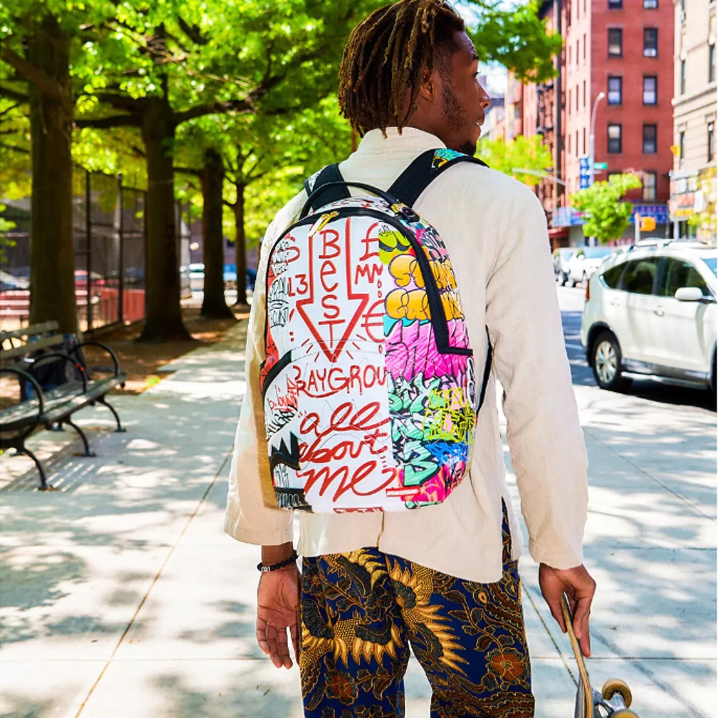 Sprayground Tri-Split Graffiti Backpack (DLXV)