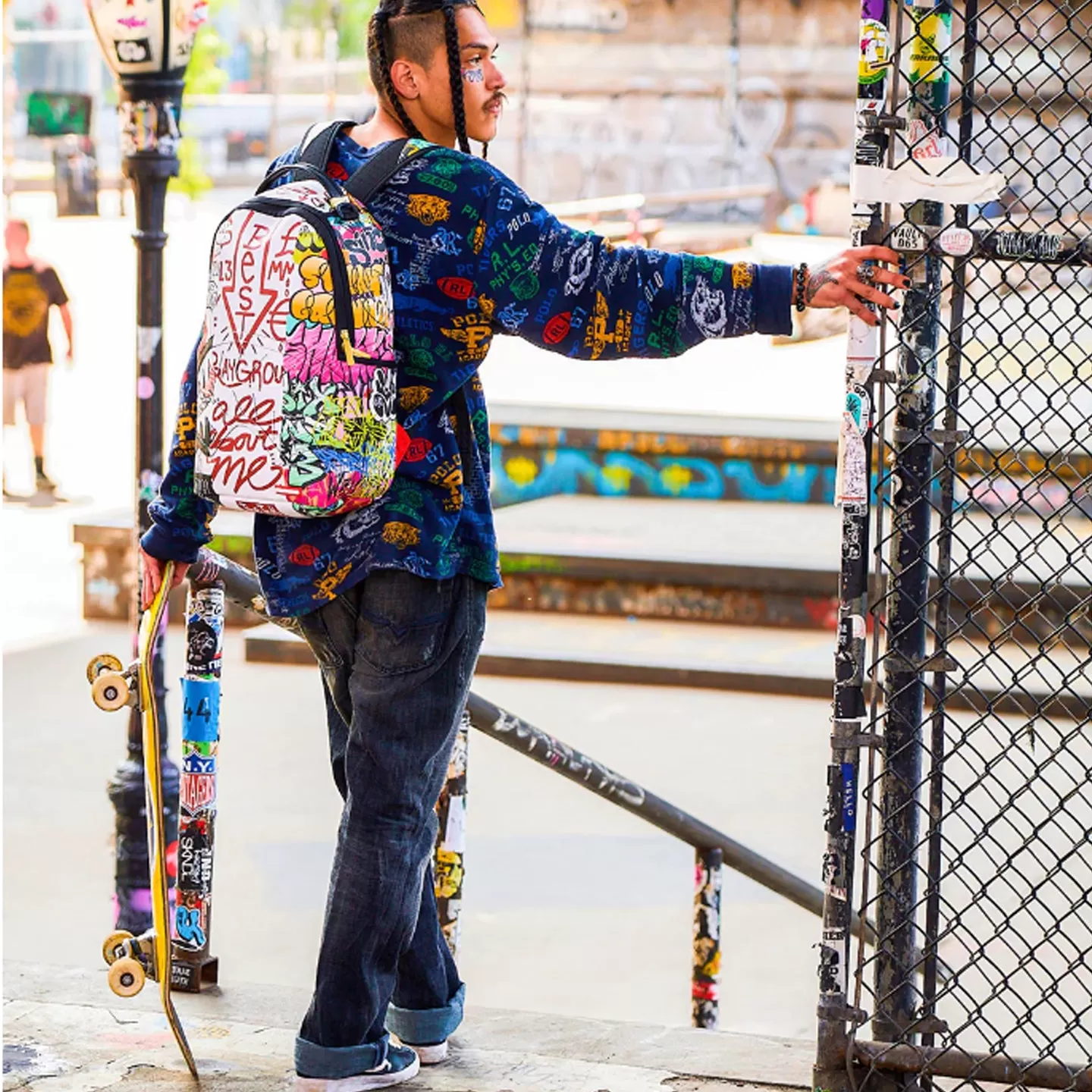 Sprayground Tri-Split Graffiti Backpack (DLXV)