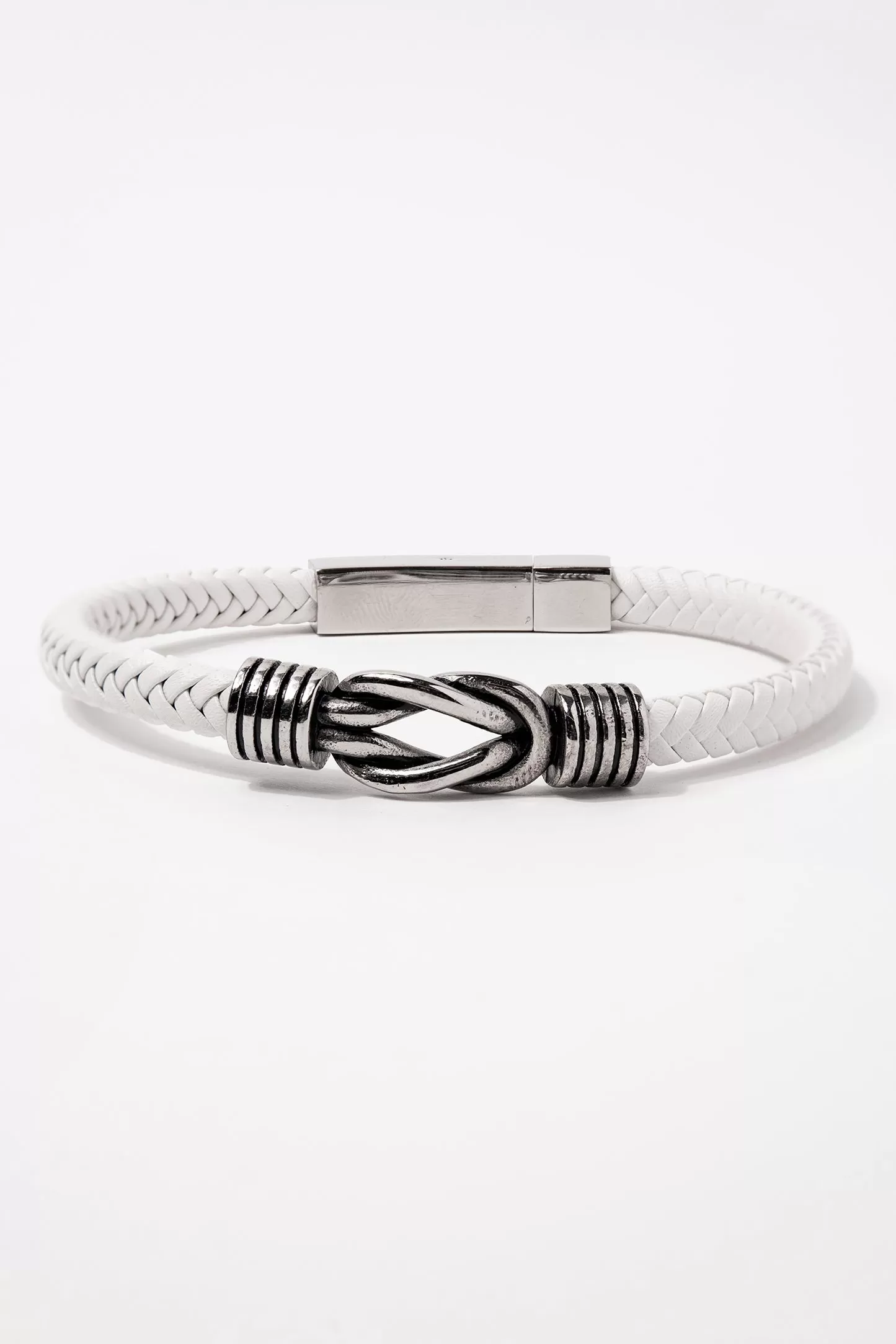 Stainless Steel White Cord Bracelet