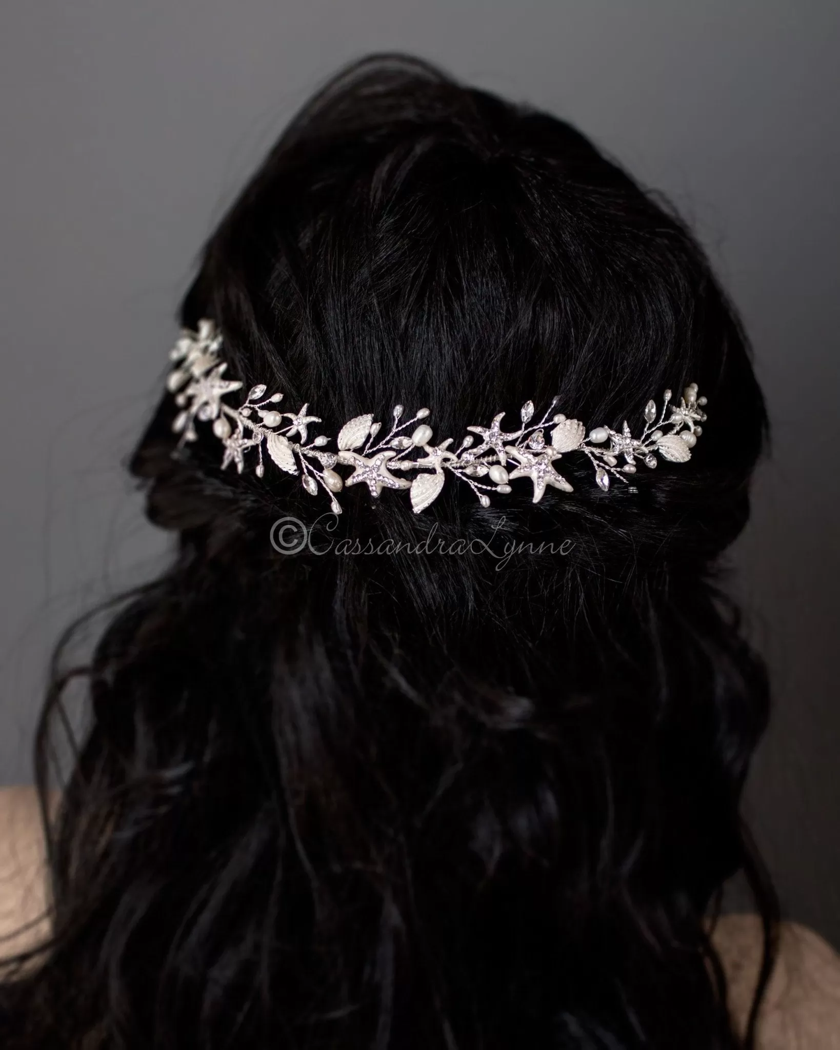 Starfish and Shell Beach Wedding Headpiece