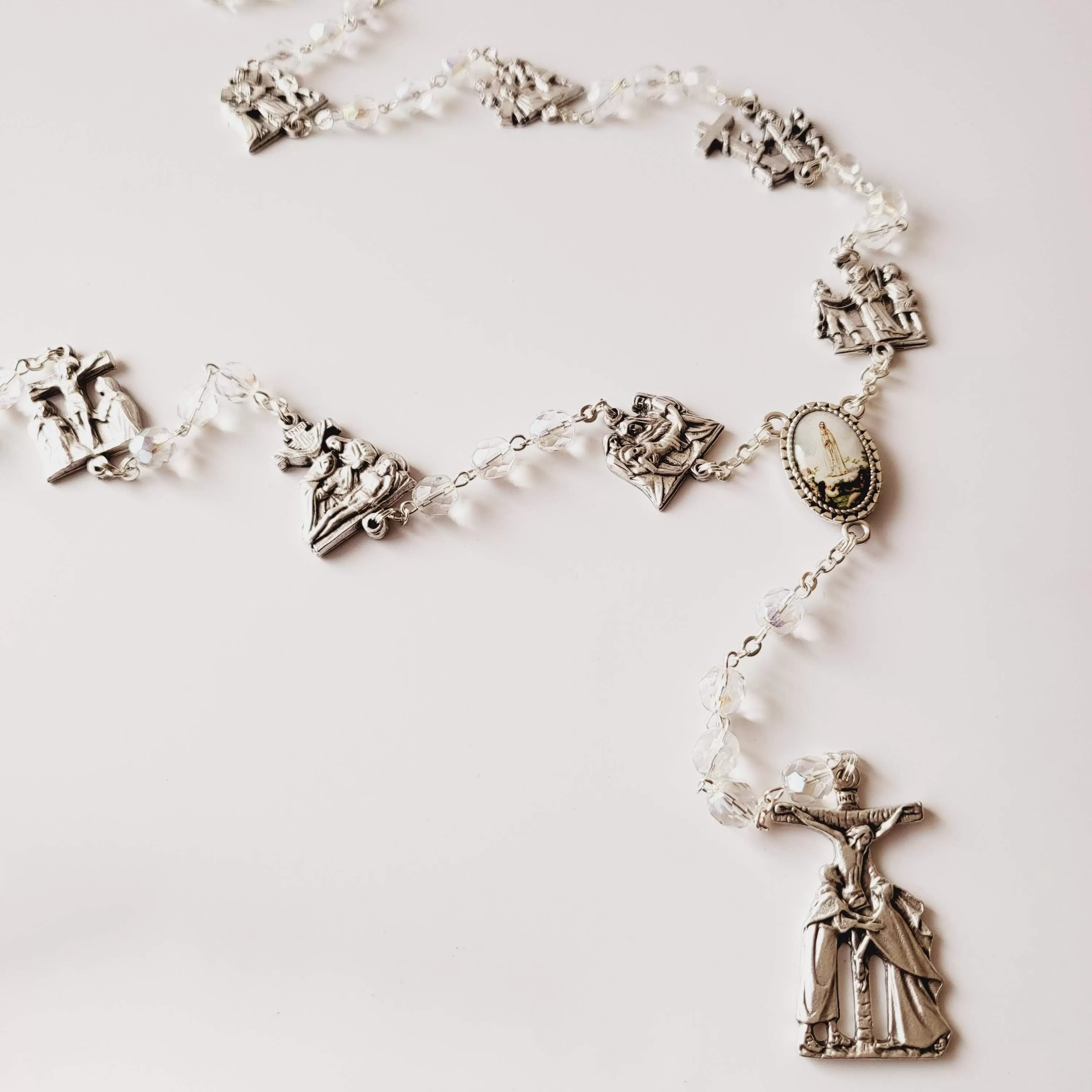 Stations of the Cross Crystal Rosary