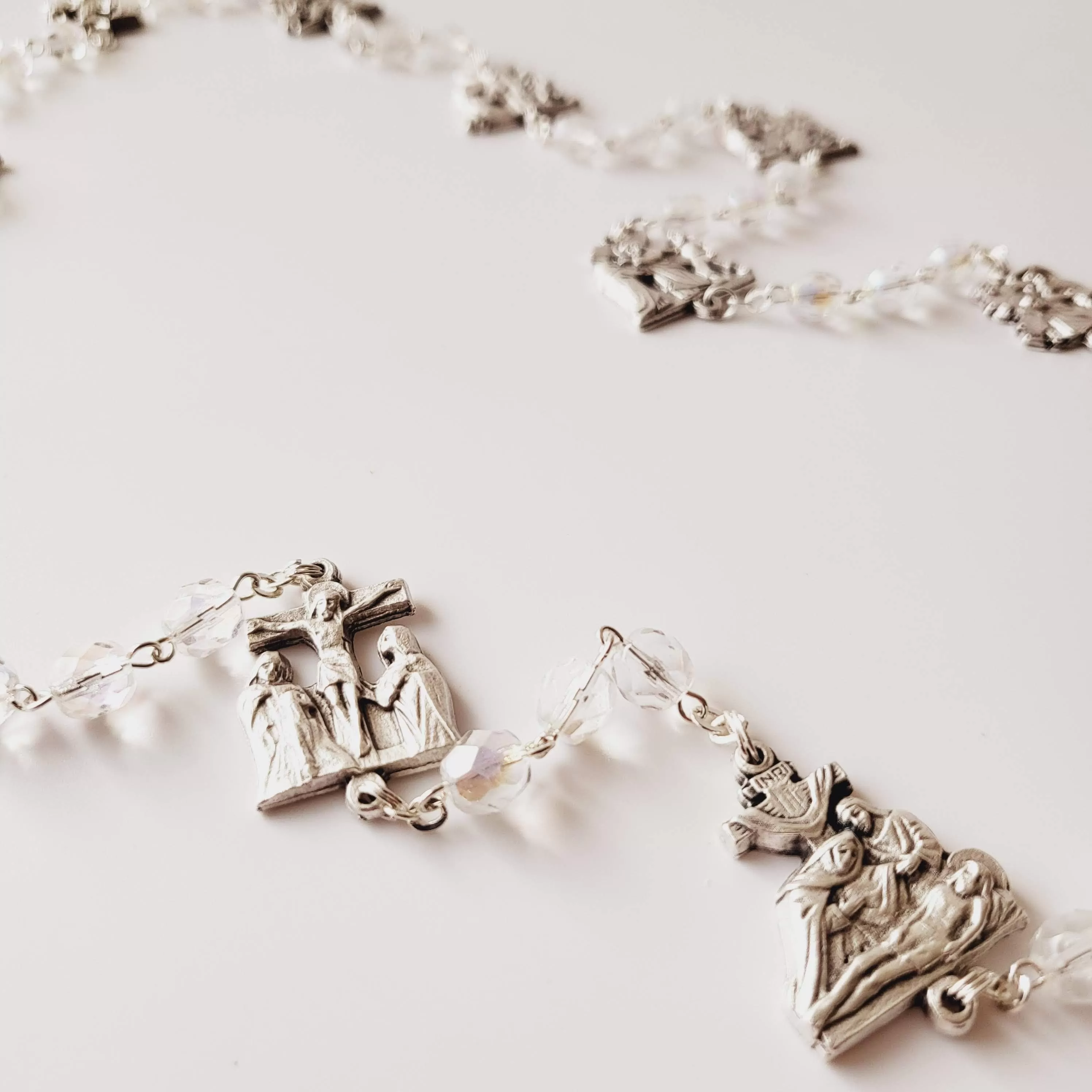 Stations of the Cross Crystal Rosary