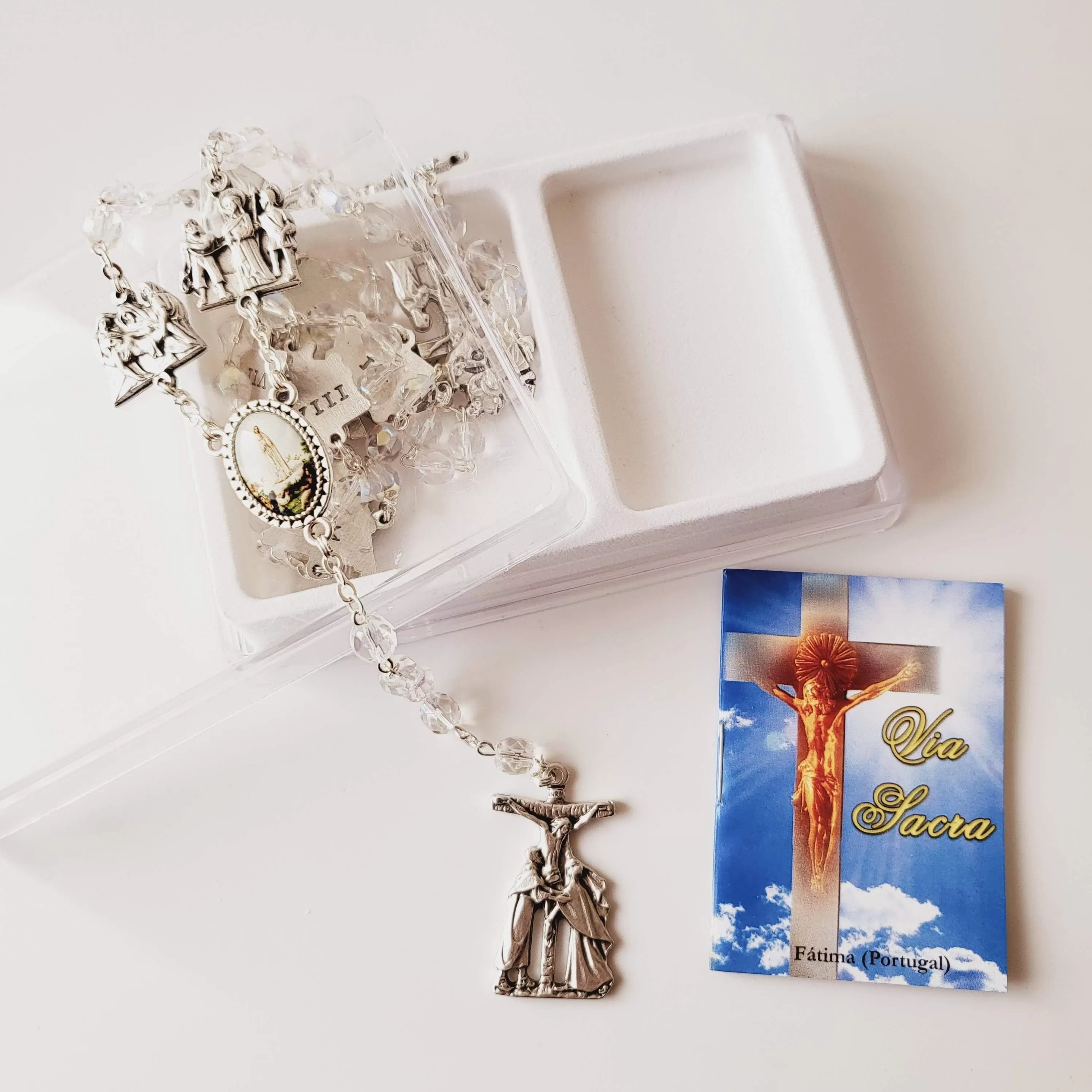 Stations of the Cross Crystal Rosary