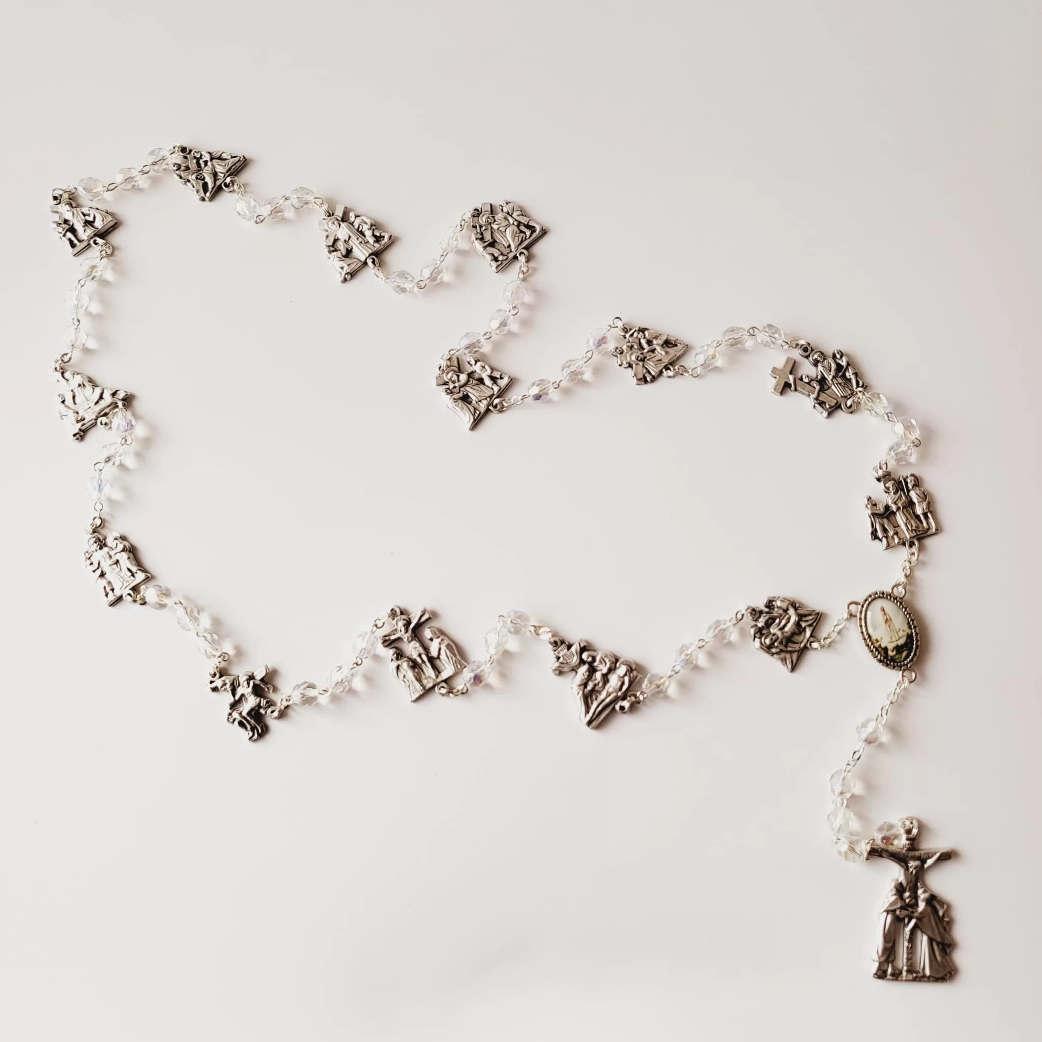 Stations of the Cross Crystal Rosary