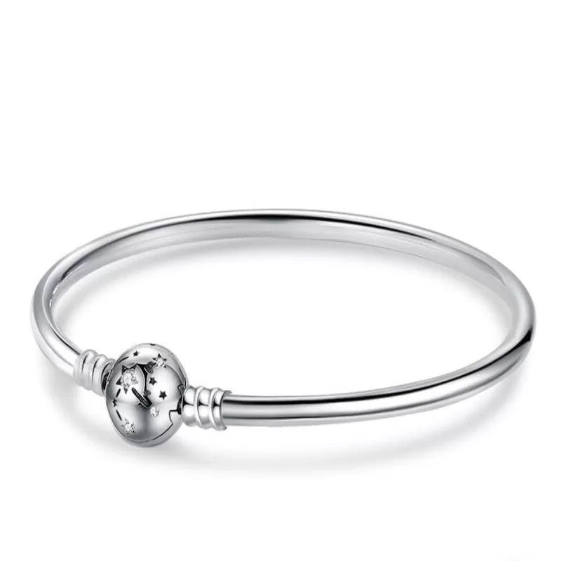 Sterling Silver Clasp Basic Bracelet Bangles