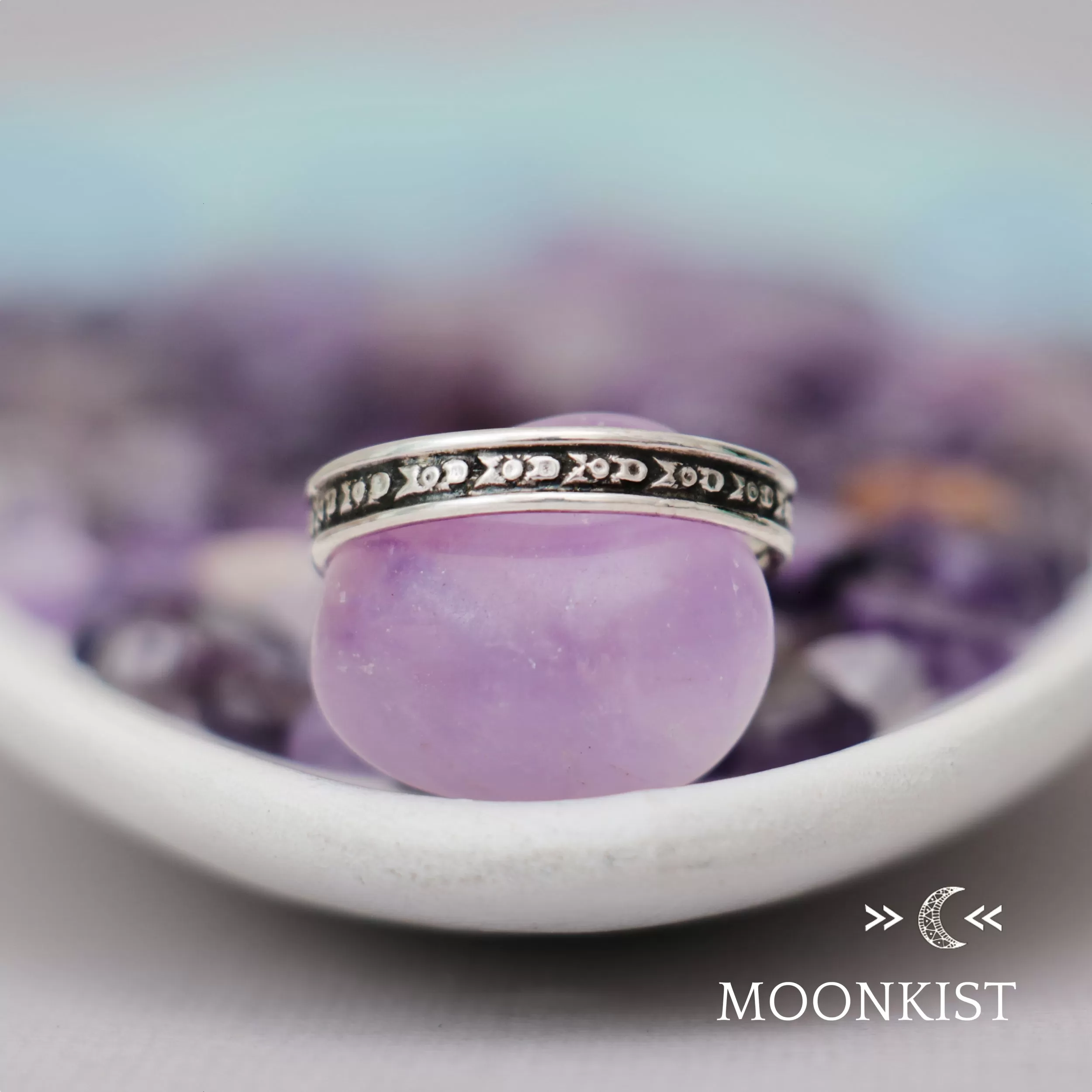 Sterling Silver Iris Wide Wedding Band | Moonkist Designs