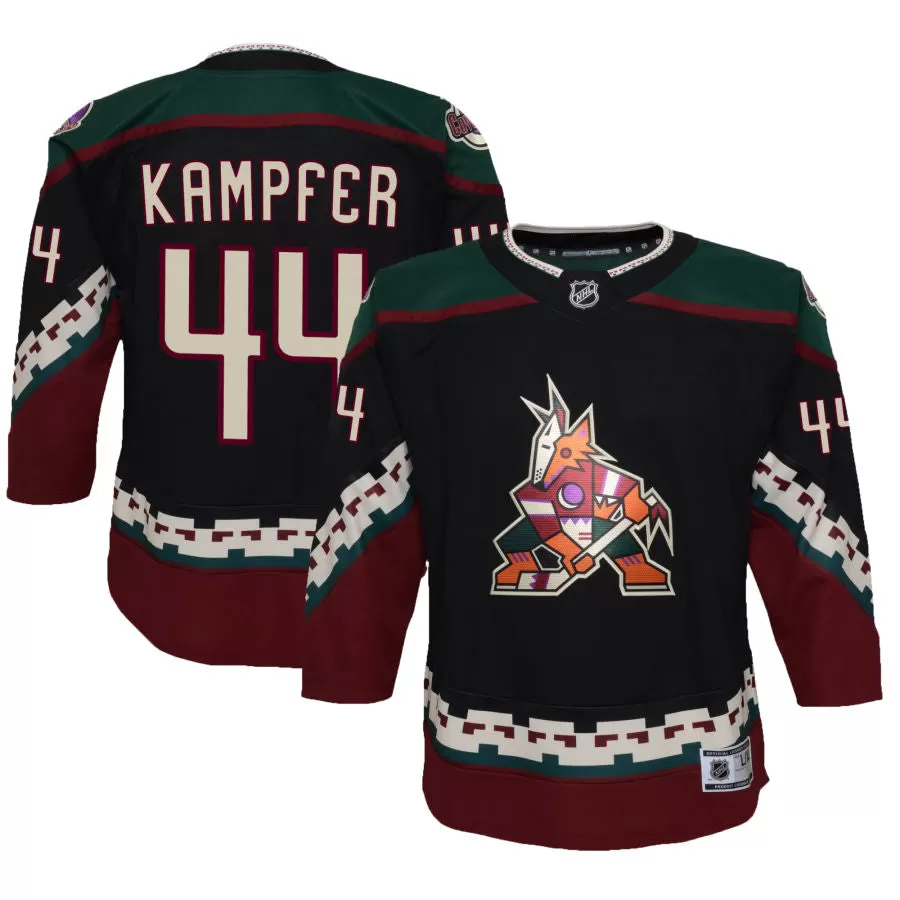 Steven Kampfer Arizona Coyotes Youth 2021/22 Home Premier Jersey - Black