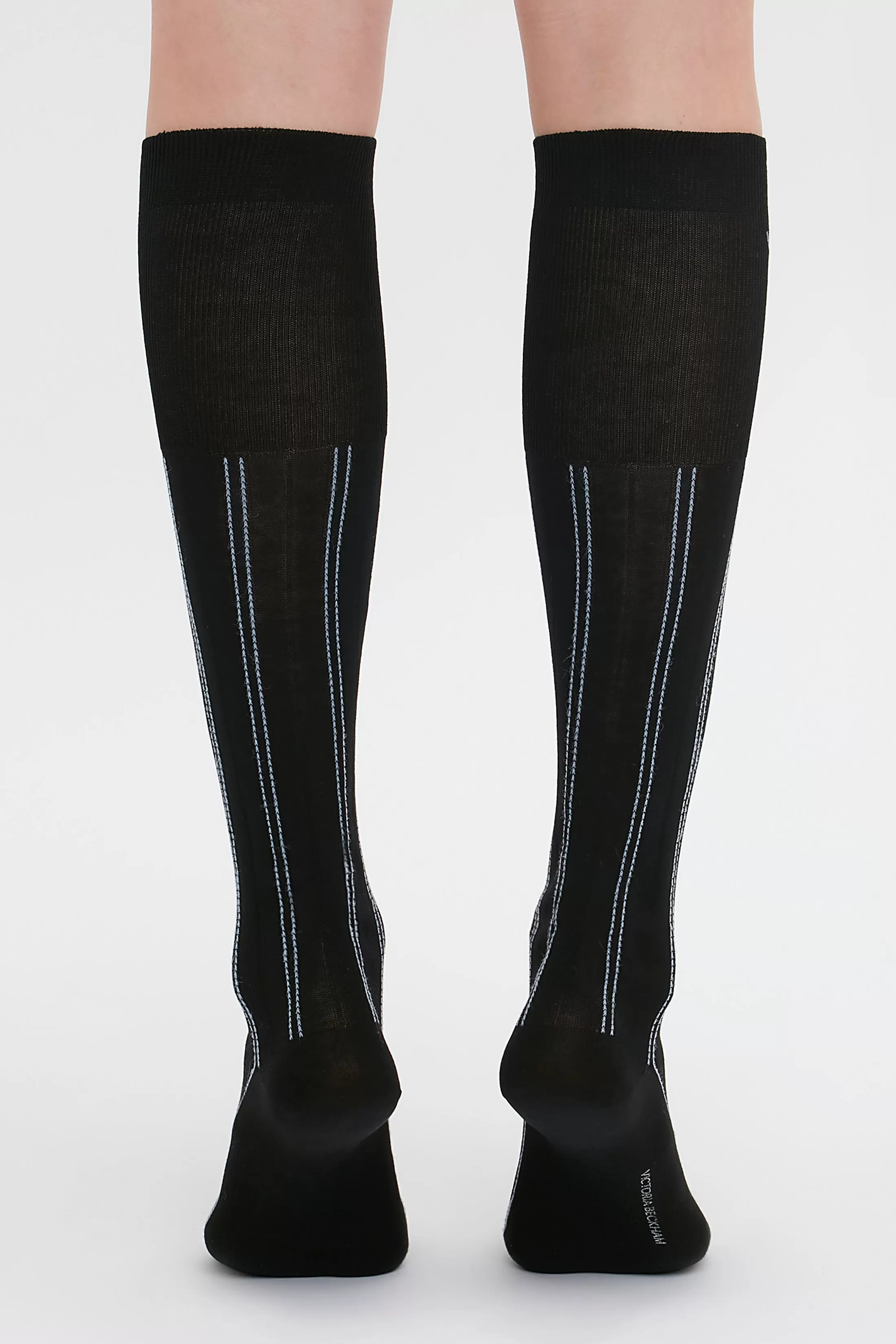 Superfine Rib Socks In Black