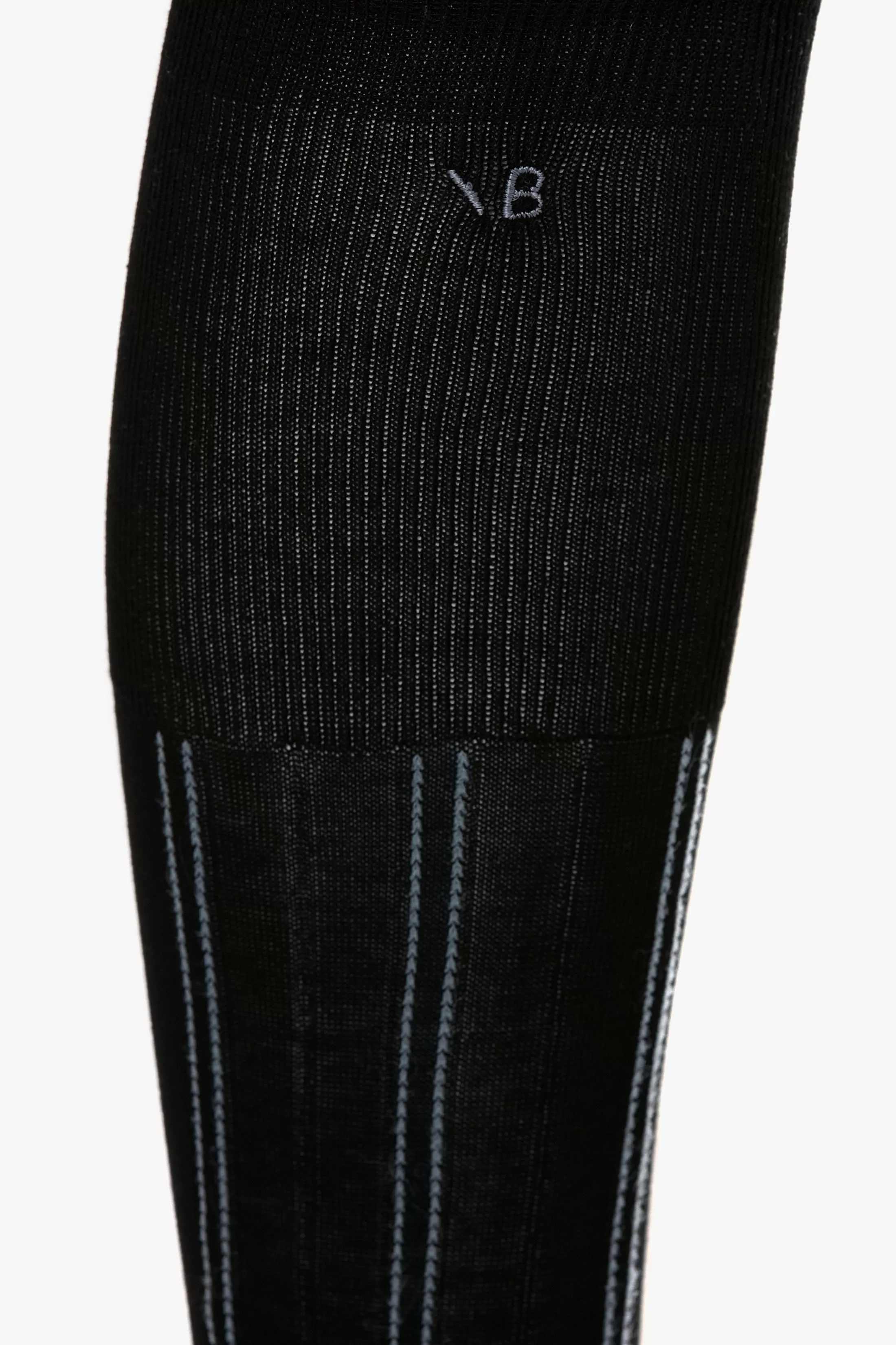 Superfine Rib Socks In Black