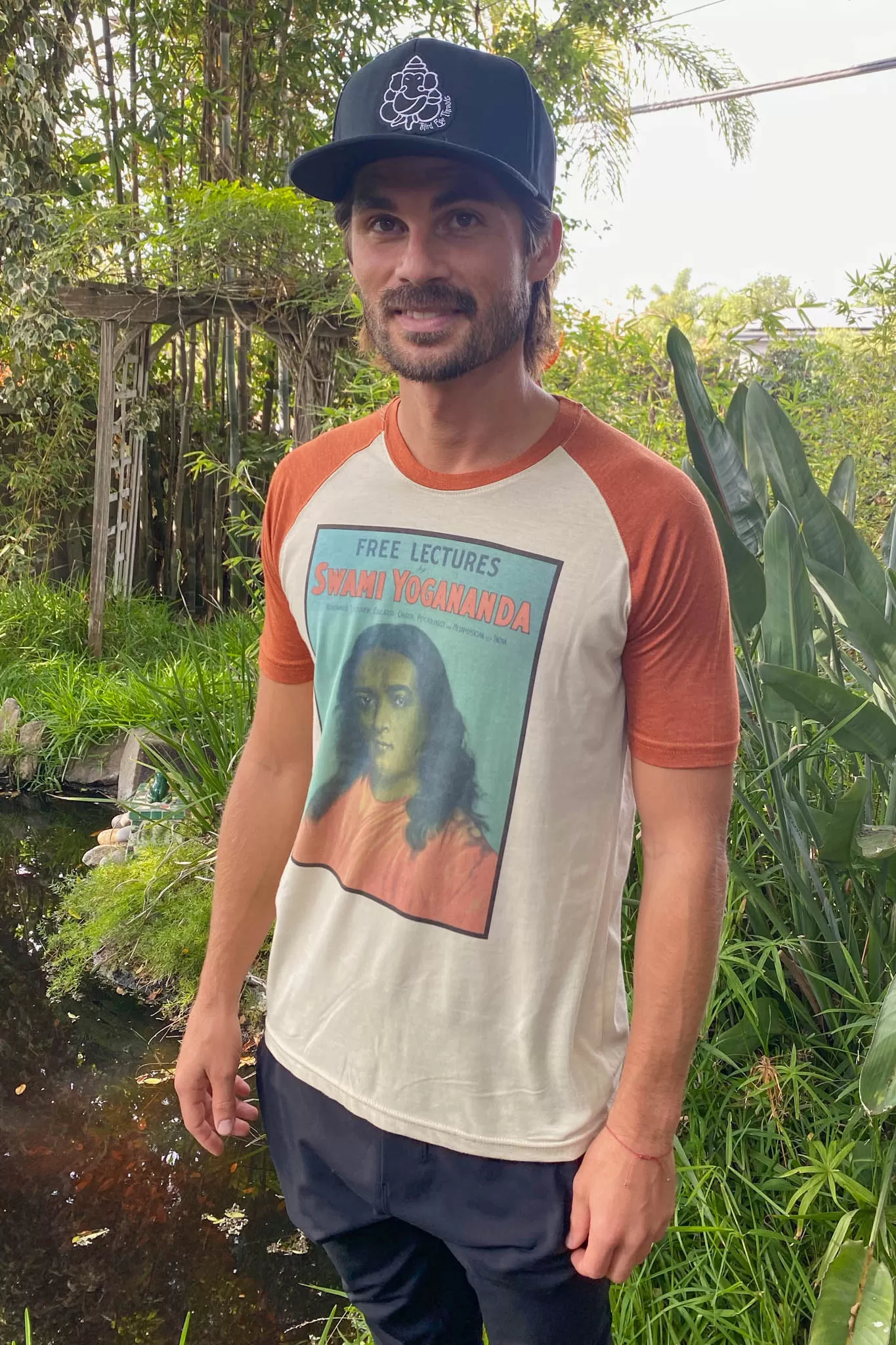 Swami Yogananda  From Self Realization Fellowship On Short Sleeve Raglan