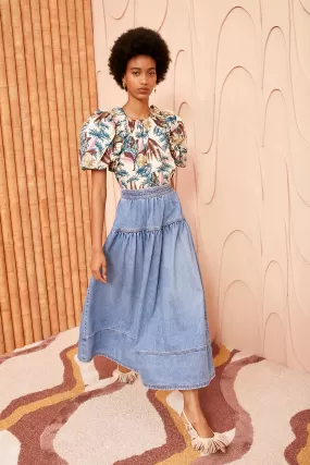 The Astrid Skirt - Adriatic Wash