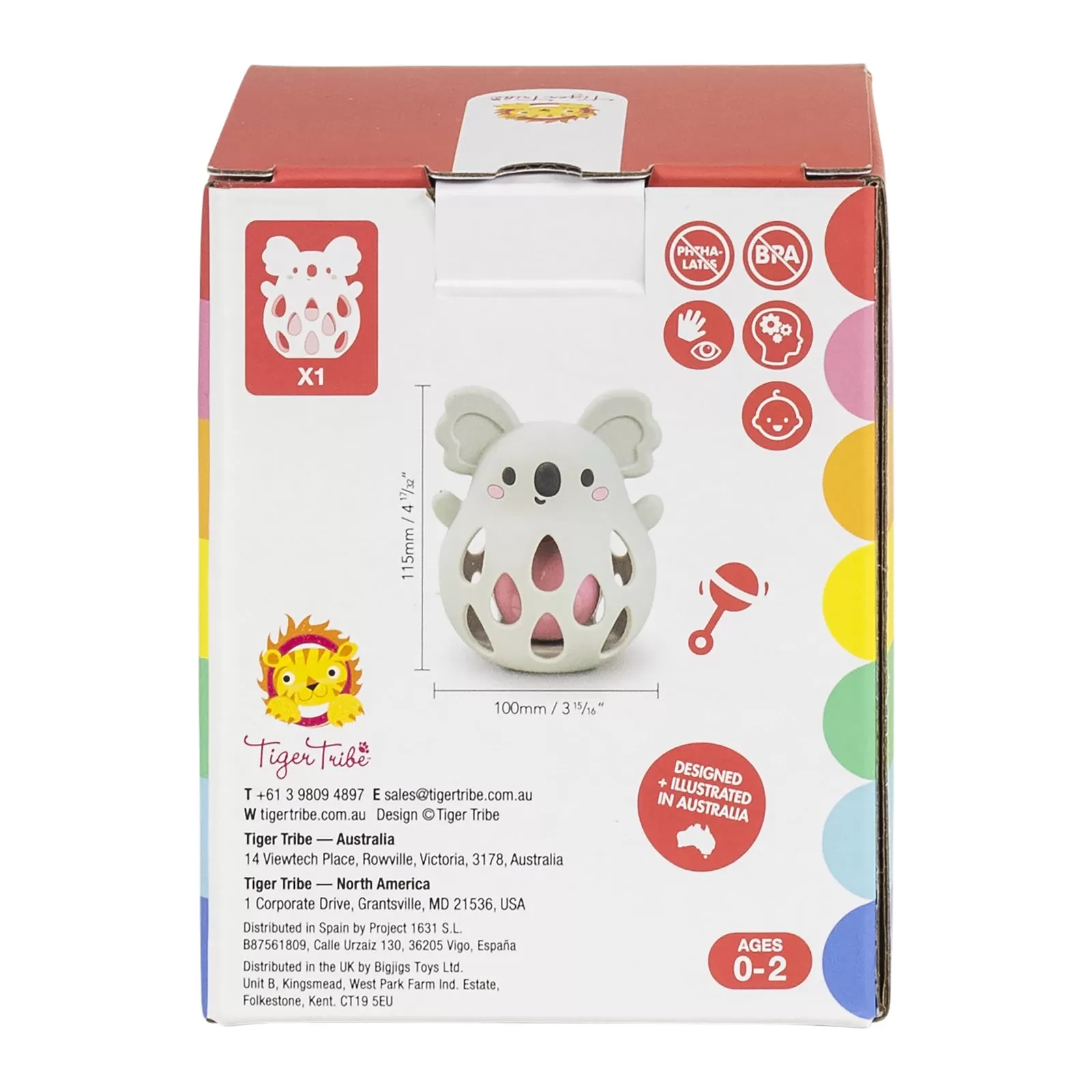 Tiger Tribe Silicone Rattle - Koala