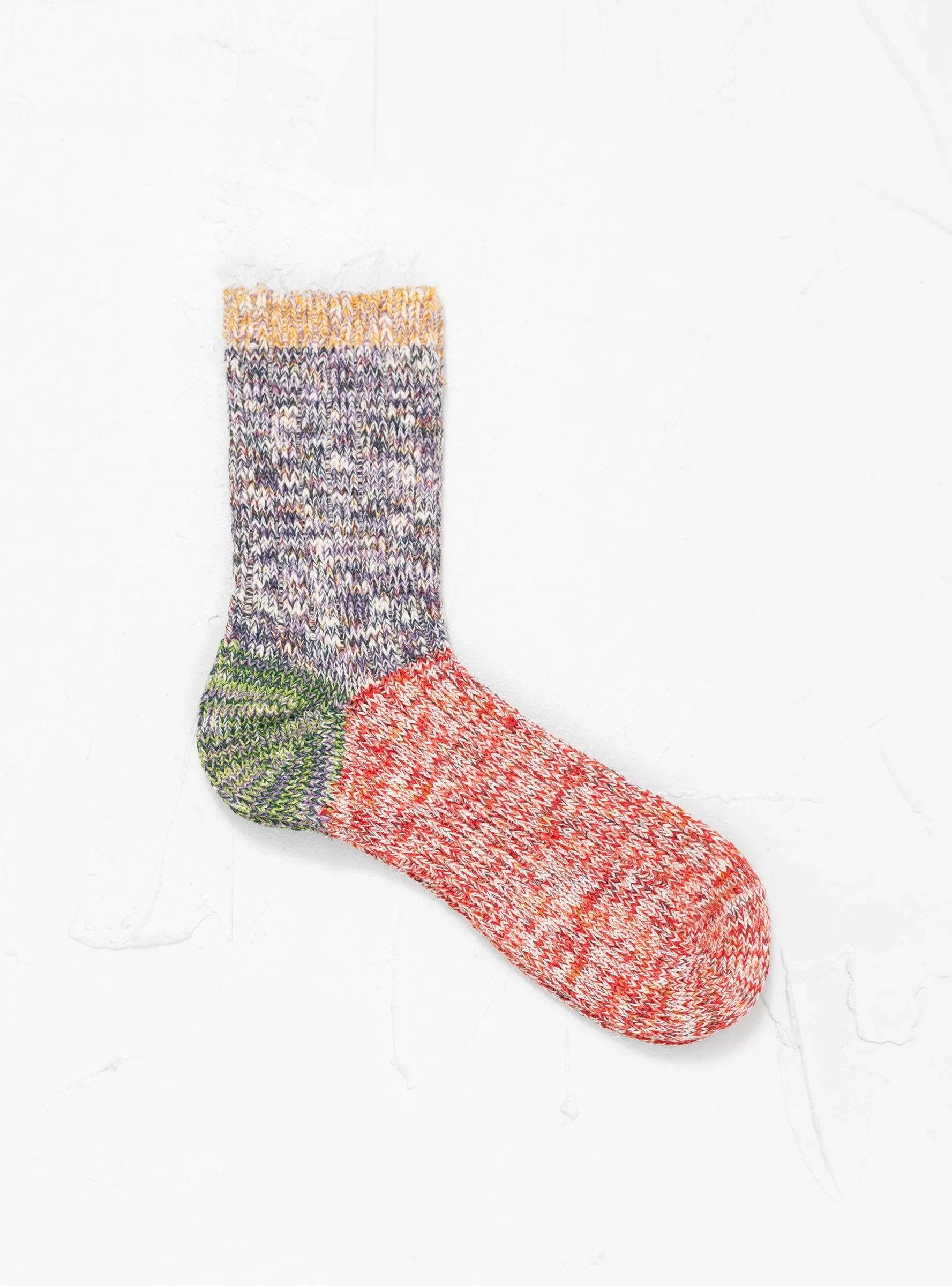 Two Tone Twister Mottled Socks Red