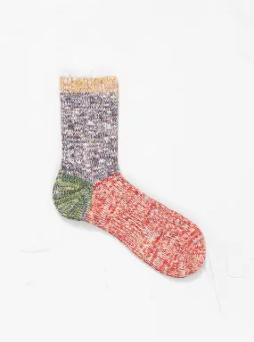 Two Tone Twister Mottled Socks Red