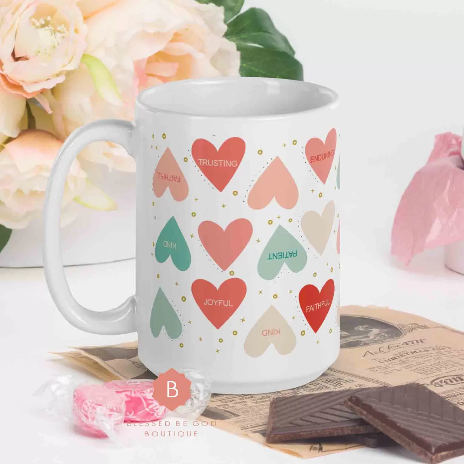 Valentine's Day Catholic Coffee Mug, 15oz