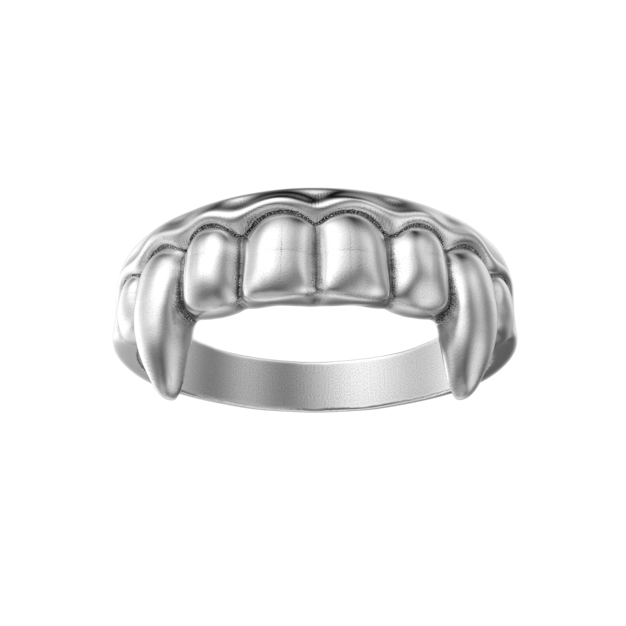 Vampire Jaw Unisex Sterling Silver Ring