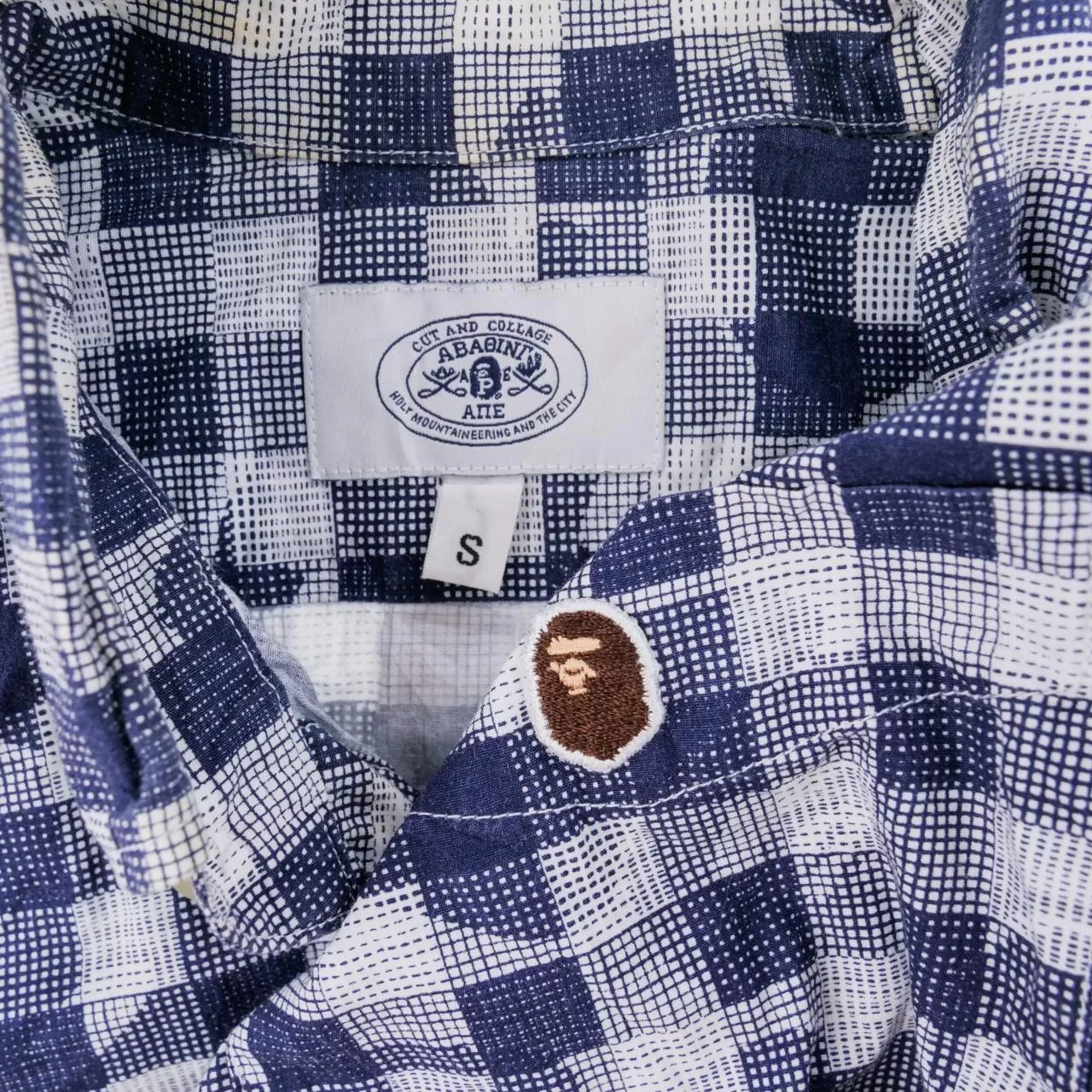 Vintage BAPE Checkered Shirt Size S