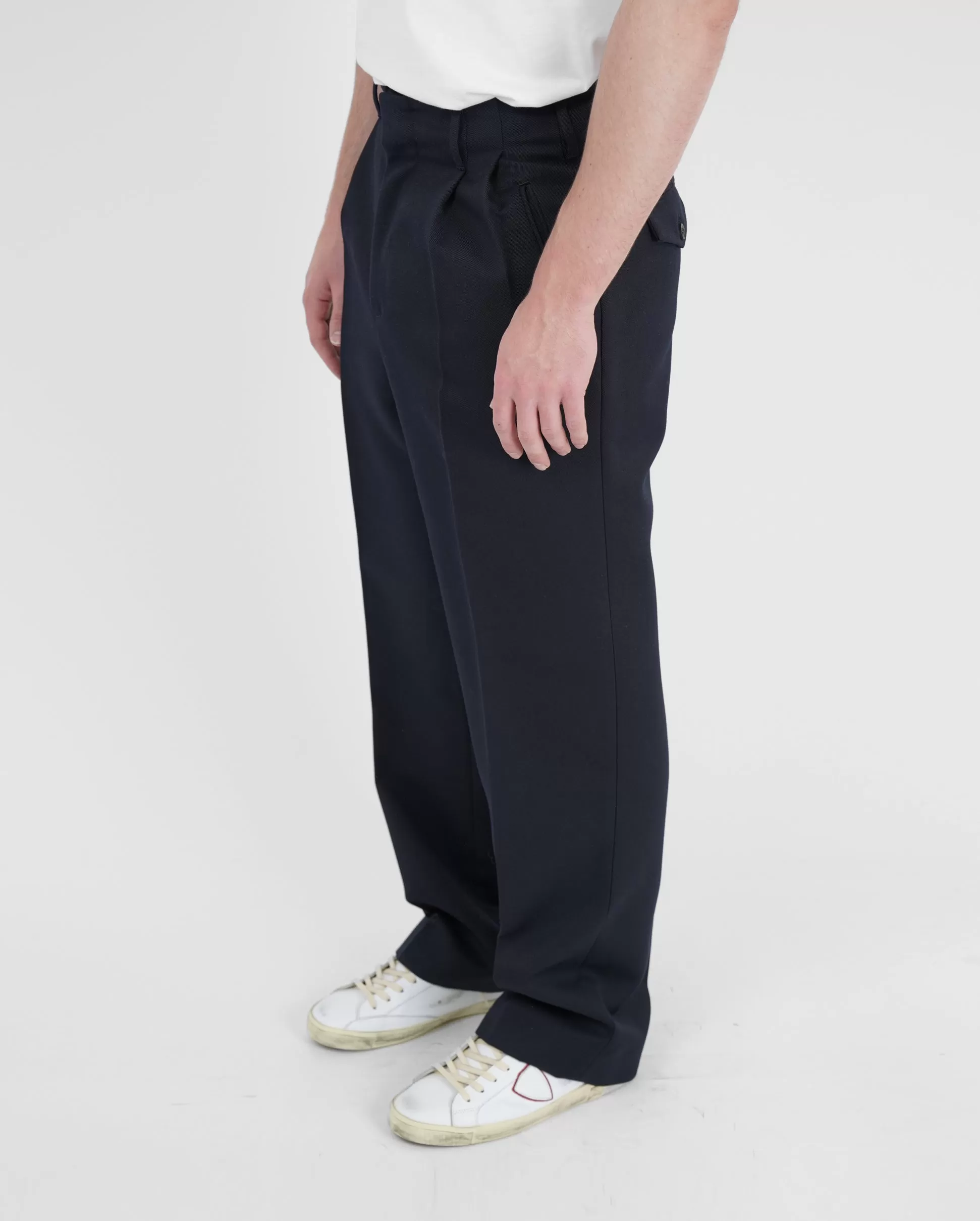 WIDE LEG PANTS / DARK BLUE