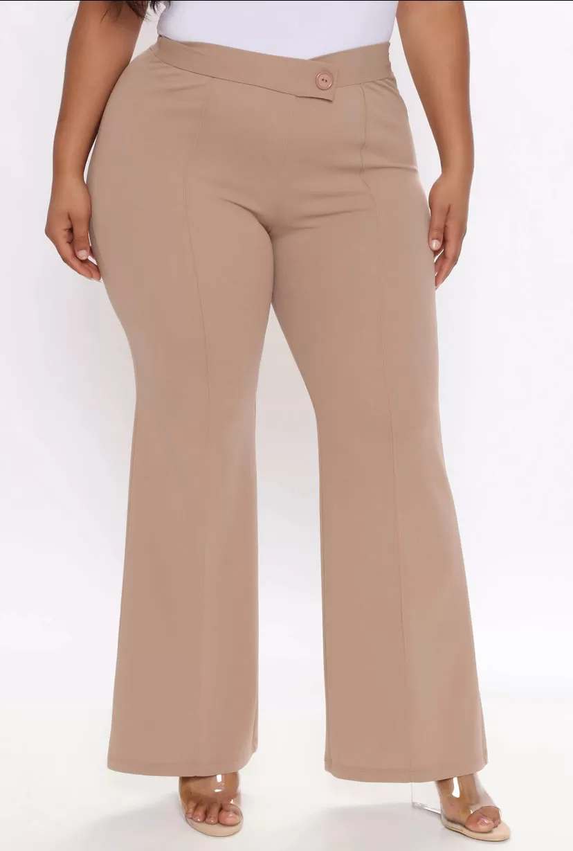 WOMEN PLUS WIDE LEG DRESS PANTS