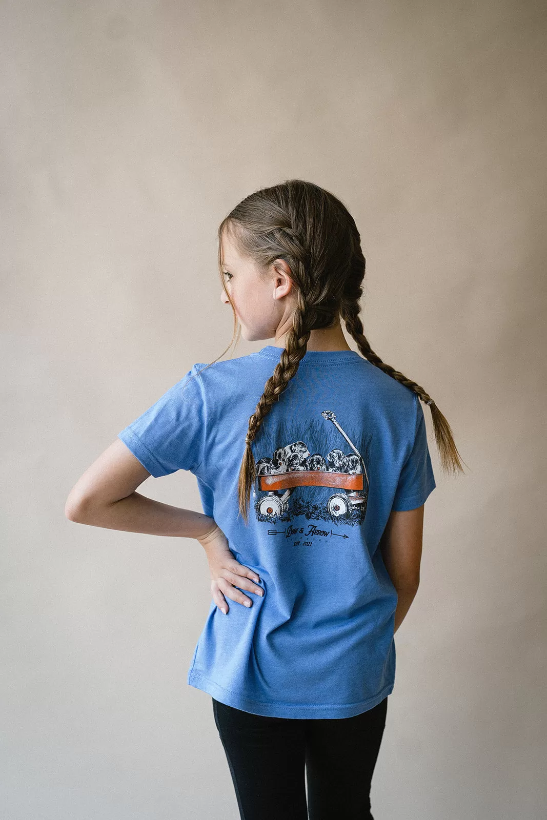 Youth Puppies in Tow T-Shirt by Bow and Arrow Outdoors