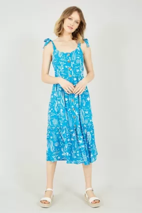 Yumi Blue Sealife Print Sundress