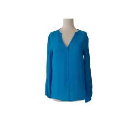 ZARA Electric Blue V-neck Top | Gently Used |